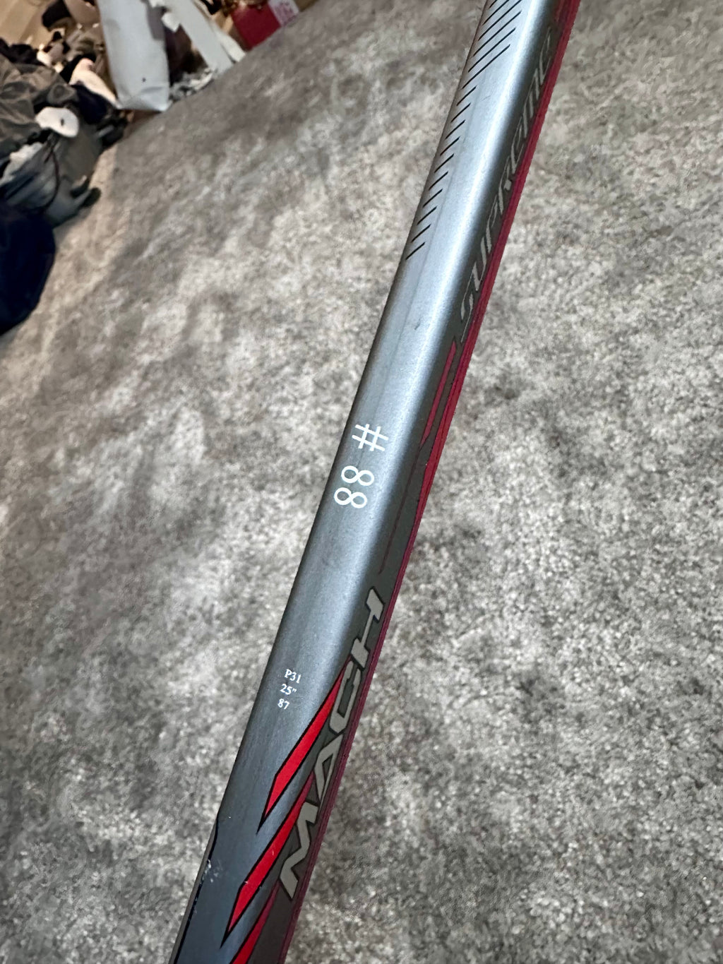 NCAA Bauer mach Full Right 25" Pro Stock Goalie Stick