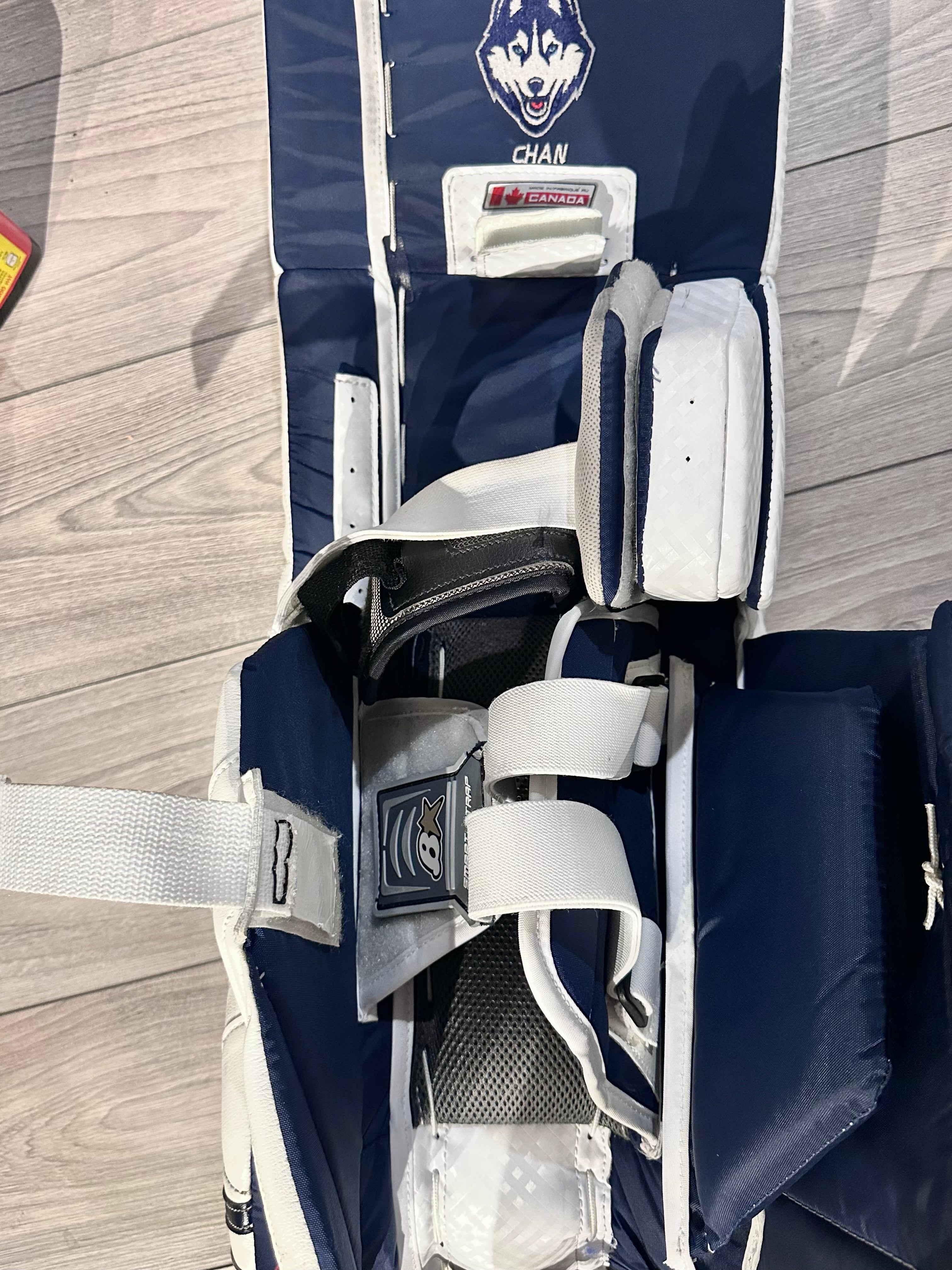 NCAA Brians custom optik 3 pro stock full right 32+1 goalie full set