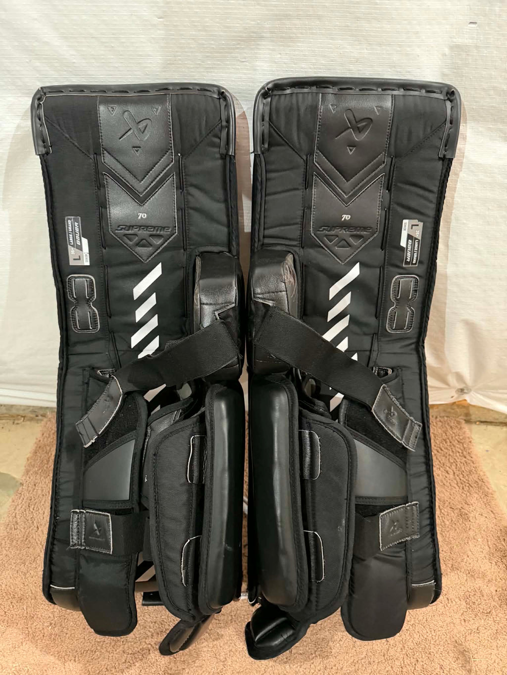 NCAA bauer shadow 35+1 pro stock goalie leg pads