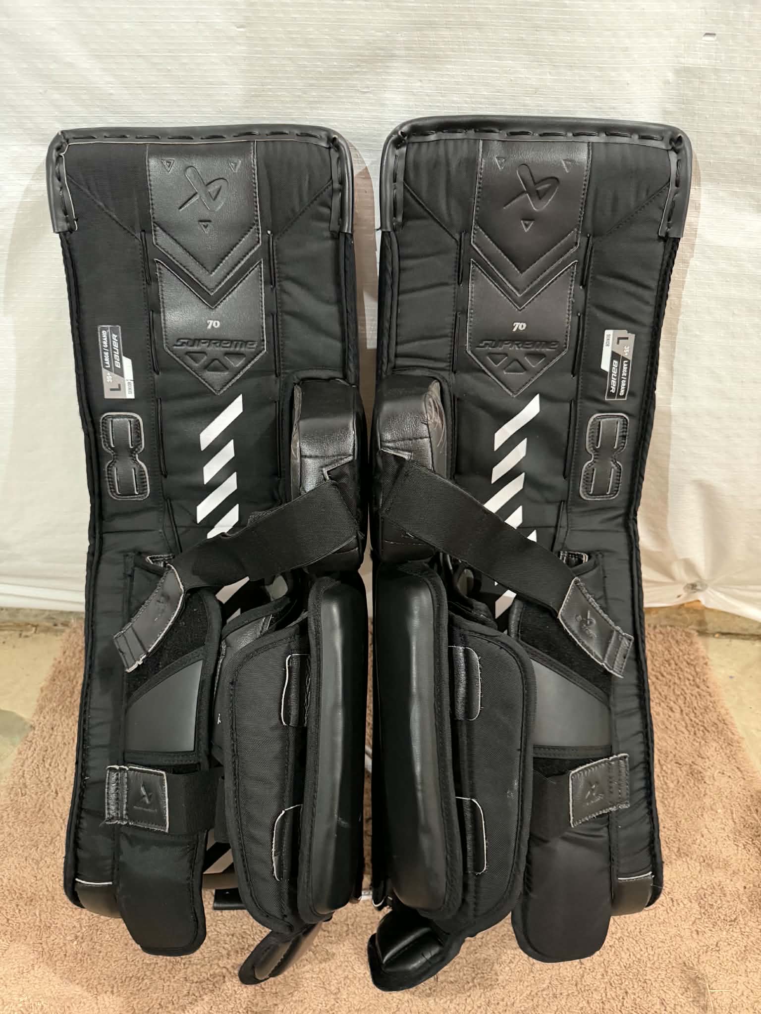 NCAA bauer shadow 35+1 pro stock goalie leg pads