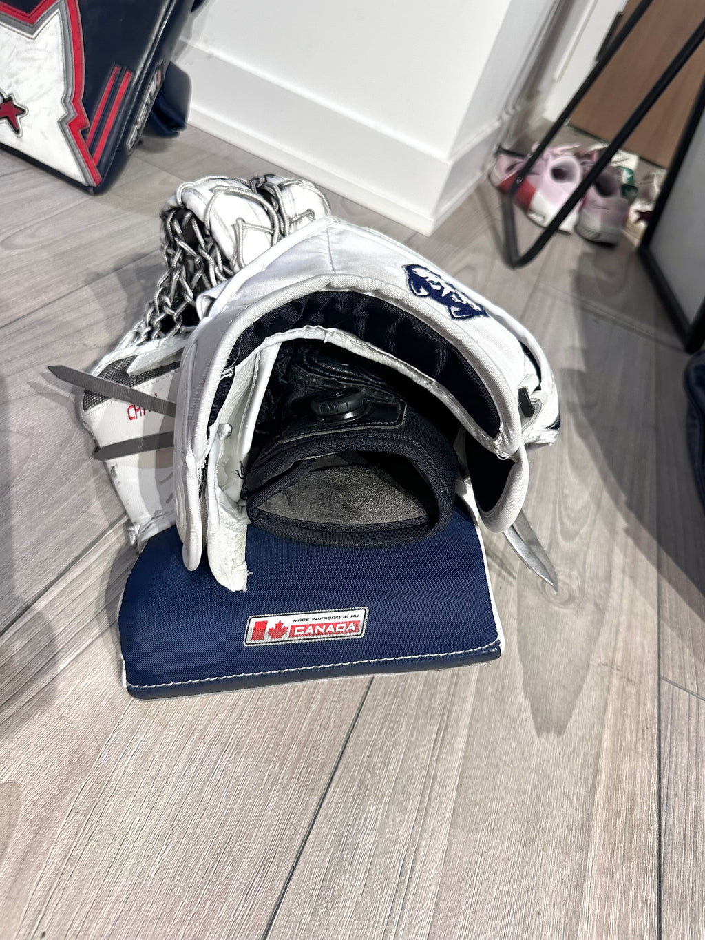 NCAA Brians custom optik 3 pro stock full right 32+1 goalie full set
