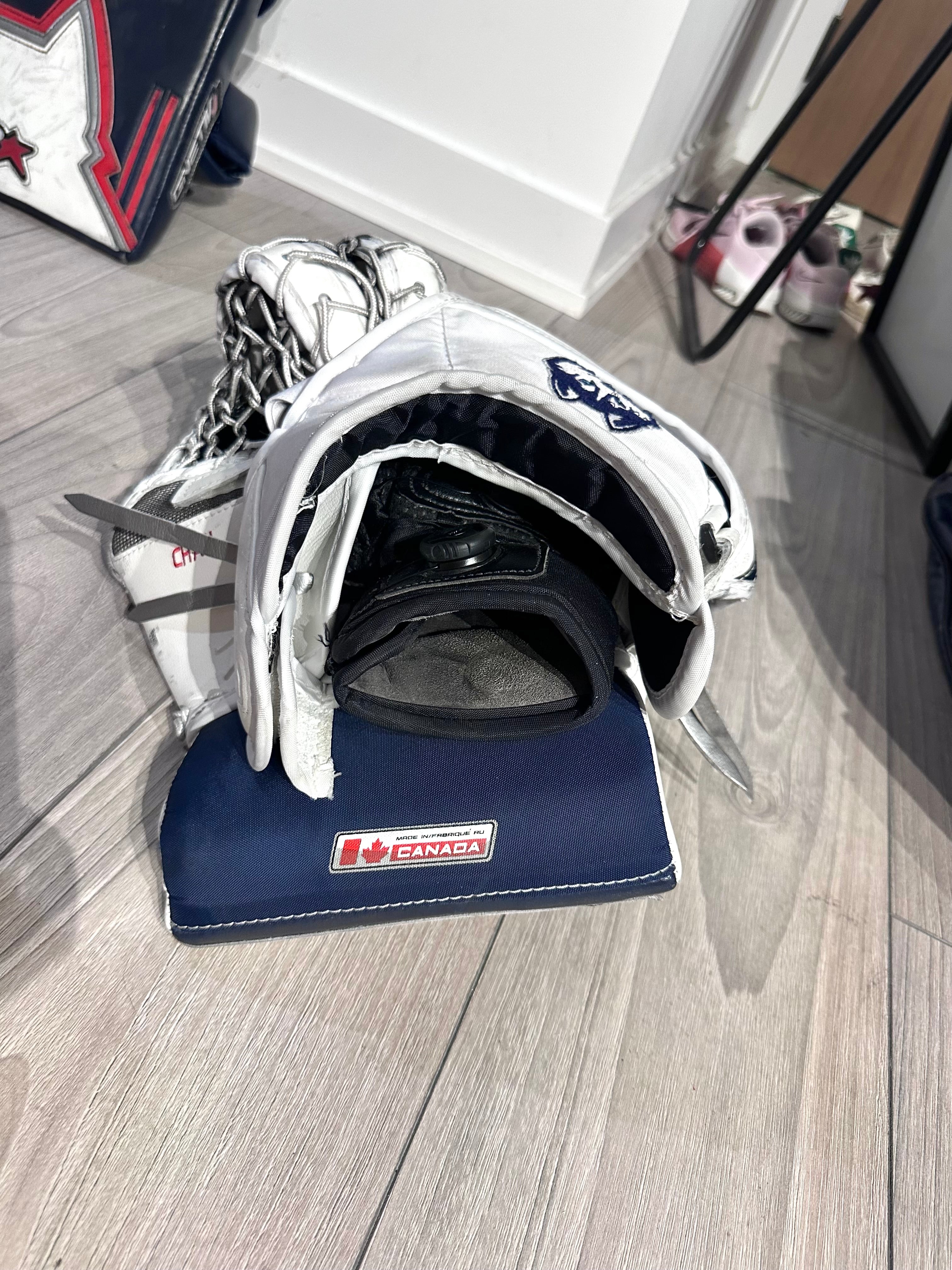 NCAA Brians custom optik 3 pro stock full right 32+1 goalie full set